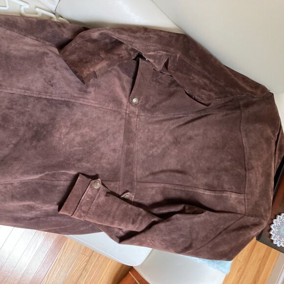 Eddie Bauer Car length Suede Coat - Picture 2 of 3